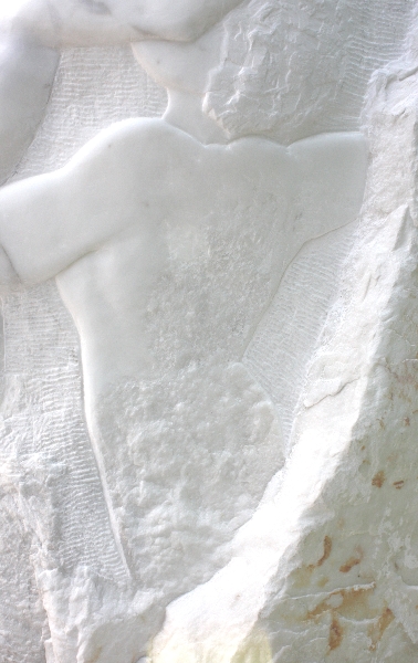 Anime Gemelle marble sculpture by J van Bavel