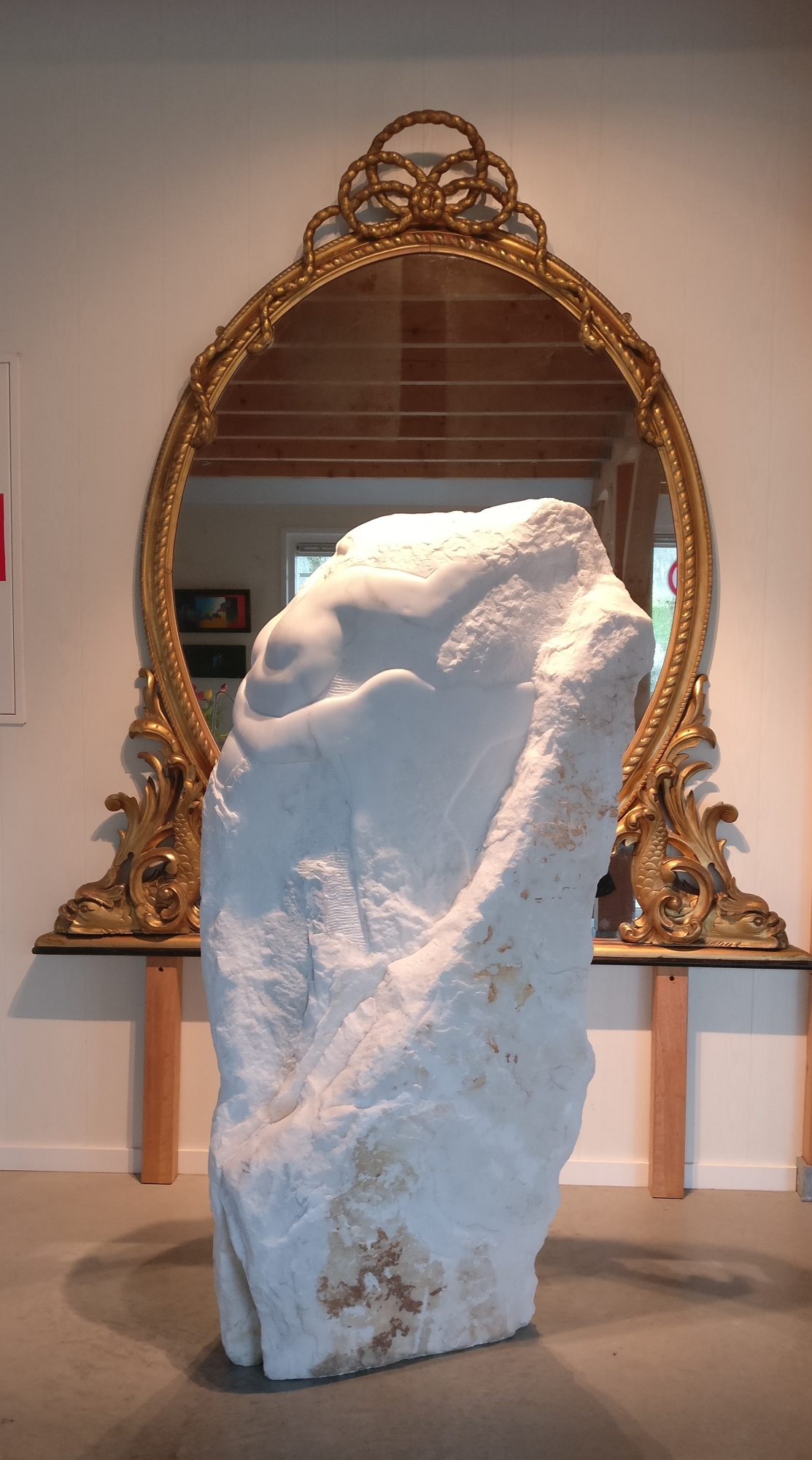 Anime Gemelle marble sculpture by J van Bavel